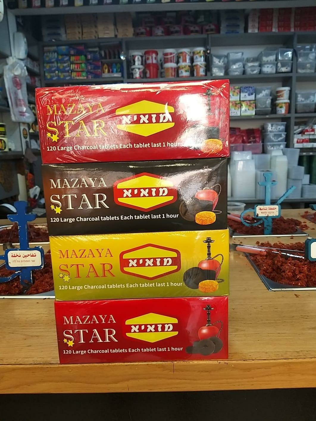 4 גרוזים של פחמים לנרגילות
